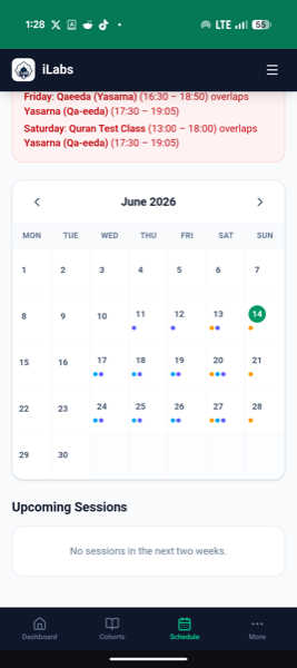iLab on mobile, Calendar